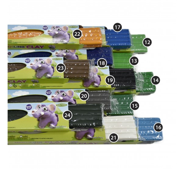 KIDART Modeling Clay Bar (Col 12 24)